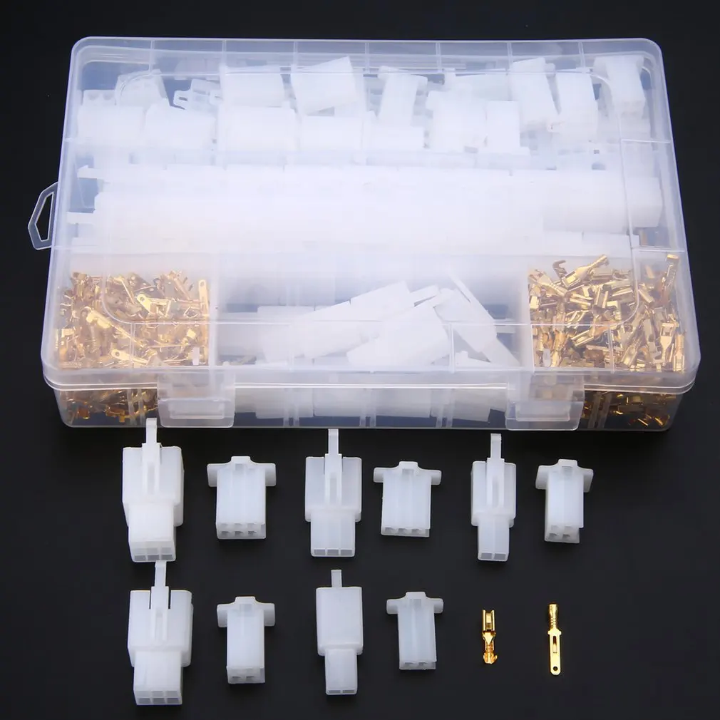 

580Pcs 2.8mm 2/3/4/6/9 pin Motorcycle Automotive Electrical wire terminal Male Female cable Connector plug Kits