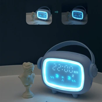 

Alarm clock smart led wake up night light Digital Alarm Clock Night Light Thermometer Display Kids Wake Up Alarm Clock