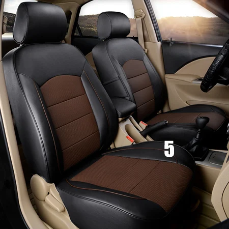 CARTAILOR сиденье из натуральной кожи, Набор чехлов для Nissan X-Trail, чехлы для автомобильных сидений, аксессуары для стайлинга автомобилей, поддержка автосидений - Название цвета: blackxcoffee for 5s