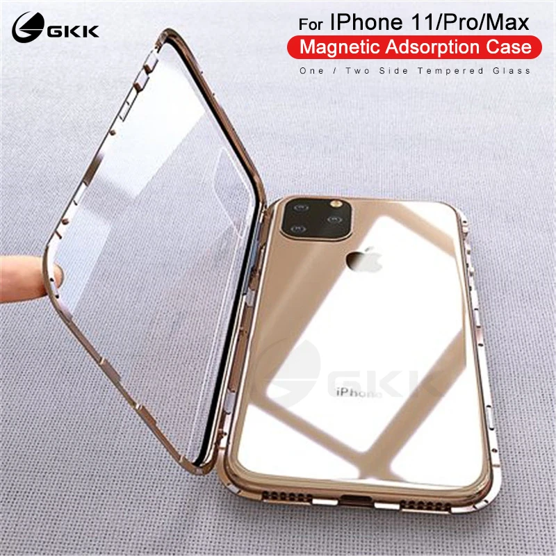 Магнитный адсорбционный чехол GKK для Apple IPhone 11 Pro Max двухсторонний защитный из
