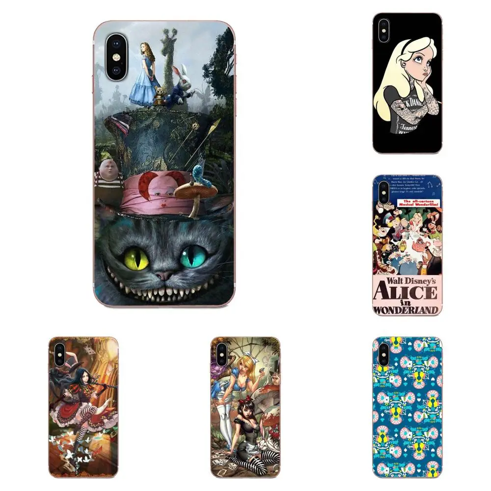 Для huawei Honor mate Nova Note 20 20s 30 5 5I 5T 7C 8A 8X9X10 Pro Lite Play мягкий, роскошный, из ТПУ в стиле панк «Алиса в стране чудес»