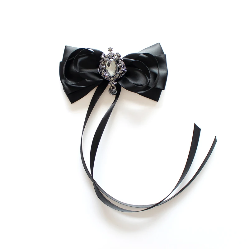 Ribbon Tie Мужская Женская рубашка с воротником, галстук-платок, сплав, стразы, галстук, свадебные, деловые, вечерние, подарок, ленты, галстуки-бабочки аксессуары - Цвет: Ribbon Tie