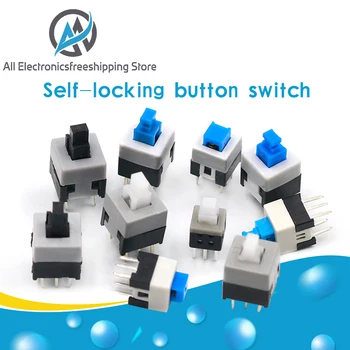

10PCS/LOT 5.8x5.8 7x7 8x8 8.5x8.5mm Self Locking / UNlock Push Tactile Power Micro Switch 6 Pin Button Switches