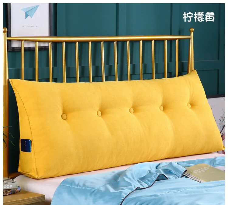 Двойная прикроватная Прямоугольная подушка диван диванная подушка под спину кровать большая задняя татами Мягкая Подушка Талия диван Съемный и моющийся