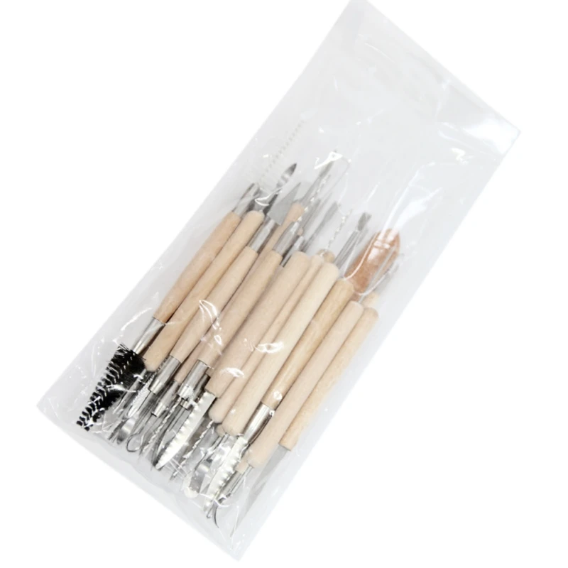 22 шт./компл. искусство ремесла для моделирования и резьбы ящик для инструментов гончарная керамика деревянной ручкой инструменты для лепки из глины DIY глиняных скульптур, набор инструментов