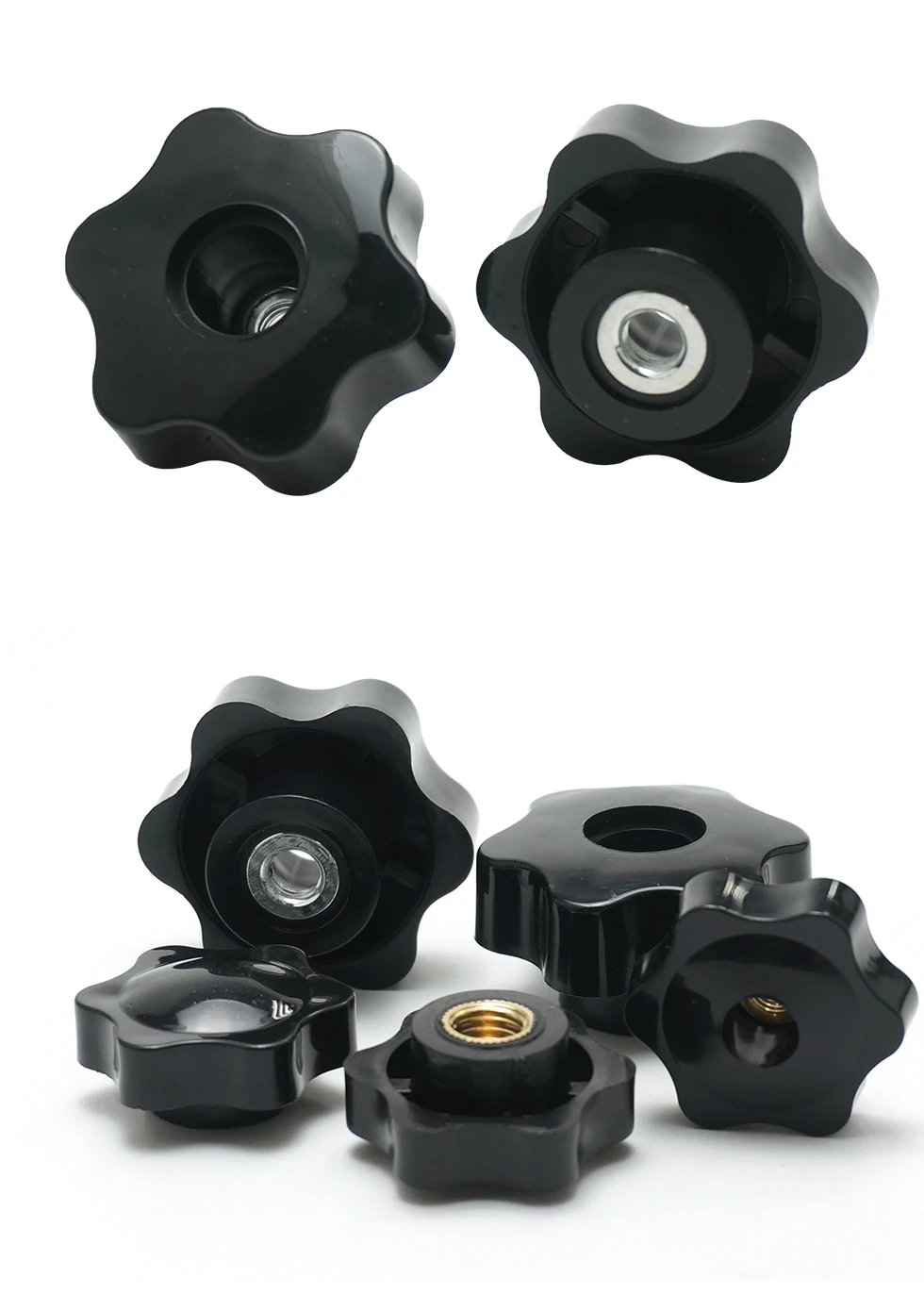 2Pcs M4 M5 M6 M8 Plum Bakelite Hand Tighten Nuts Handle Star Mechanical Black Thumb M6 2Pcs M4 M5 M6 M8 Plum Bakelite Hand Tighten Nuts Handle Star Mechanical Black Thumb M6