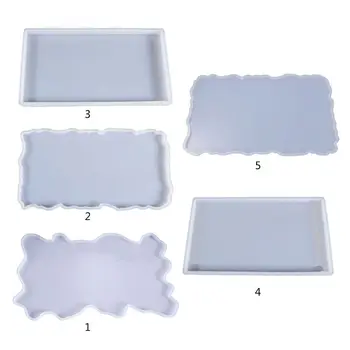 

Handmade Crystal Epoxy Resin Mold Fruit Plate Casting Silicone Irregular Mould DIY Crafts Decoration Tray Making Tools