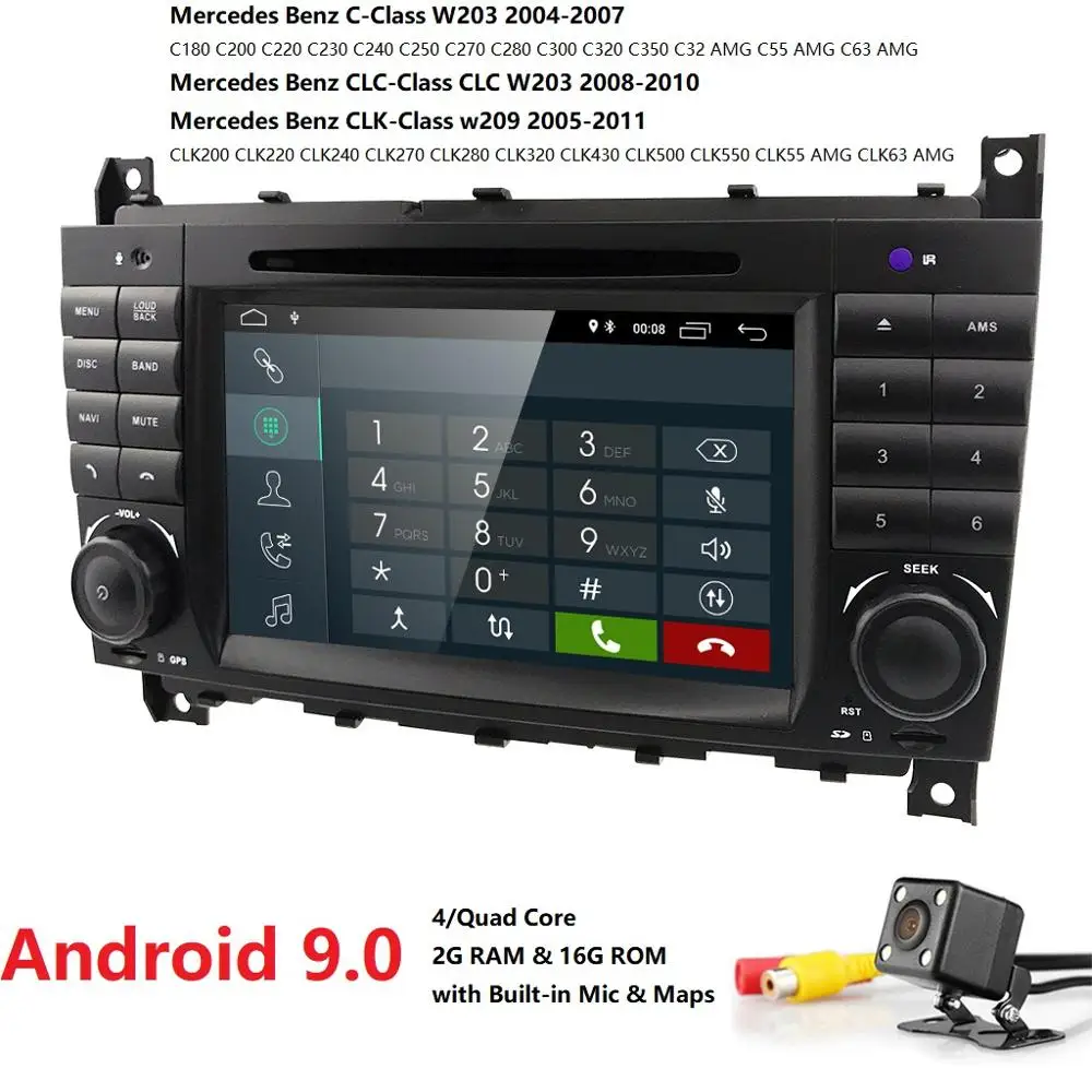 Sale Android 9.0 7 Inch Car DVD GPS For Mercedes/Benz W203 W209 W219 A-Class A160 C-Class C180 C200 CLK200 radio dab Free Camera 1 Sale Android 9.0 7 Inch Car DVD GPS For Mercedes/Benz W203 W209 W219 A-Class A160 C-Class C180 C200 CLK200 radio dab Free Camera 1