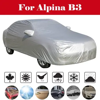 

Full Car Snow Ice Rain Waterproof Sun UV Rain Shade Cover Silver Size S-XL Auto Car Outdoor Protector For Alpina B3