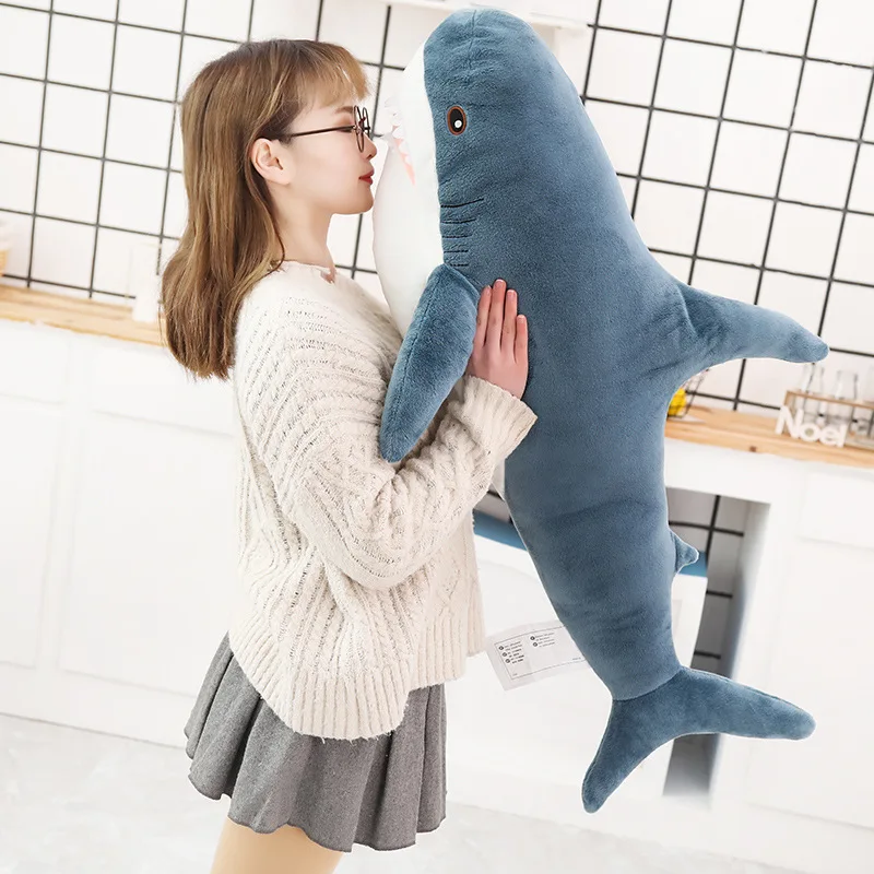 Ins 15 45 60cm Giant Shark Plush Stuffed Toy Soft Speelgoed Animal Reading Pillow for Christmas Ins 15/45/60cm Giant Shark Plush Stuffed Toy Soft Speelgoed