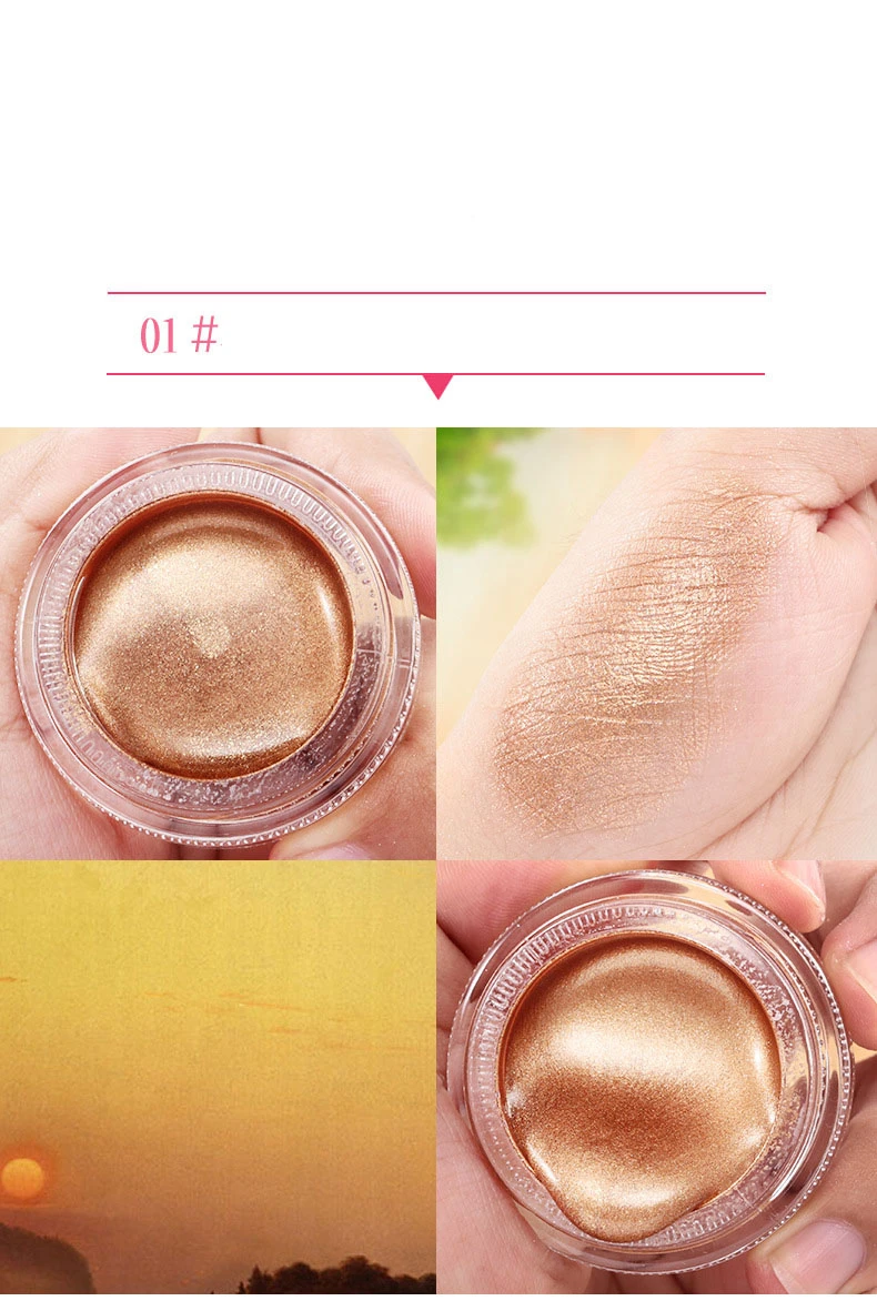 Жидкий хайлайтер Shimmer Glow Illuminator макияж Highlight Shine коричневый Осветляющий Желейный гель для лица крем с высокой зажигалкой
