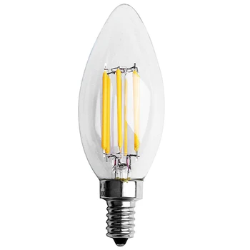 

Dimmable E12 6W COB Candle Flame Filament LED Light Bulb Lamp 10*3.5cm