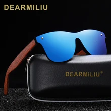 DEARMILIU, мужские солнцезащитные очки, поляризационные, ореховое дерево, зеркальные линзы, солнцезащитные очки для женщин, фирменный дизайн, цветные оттенки, ручная работа