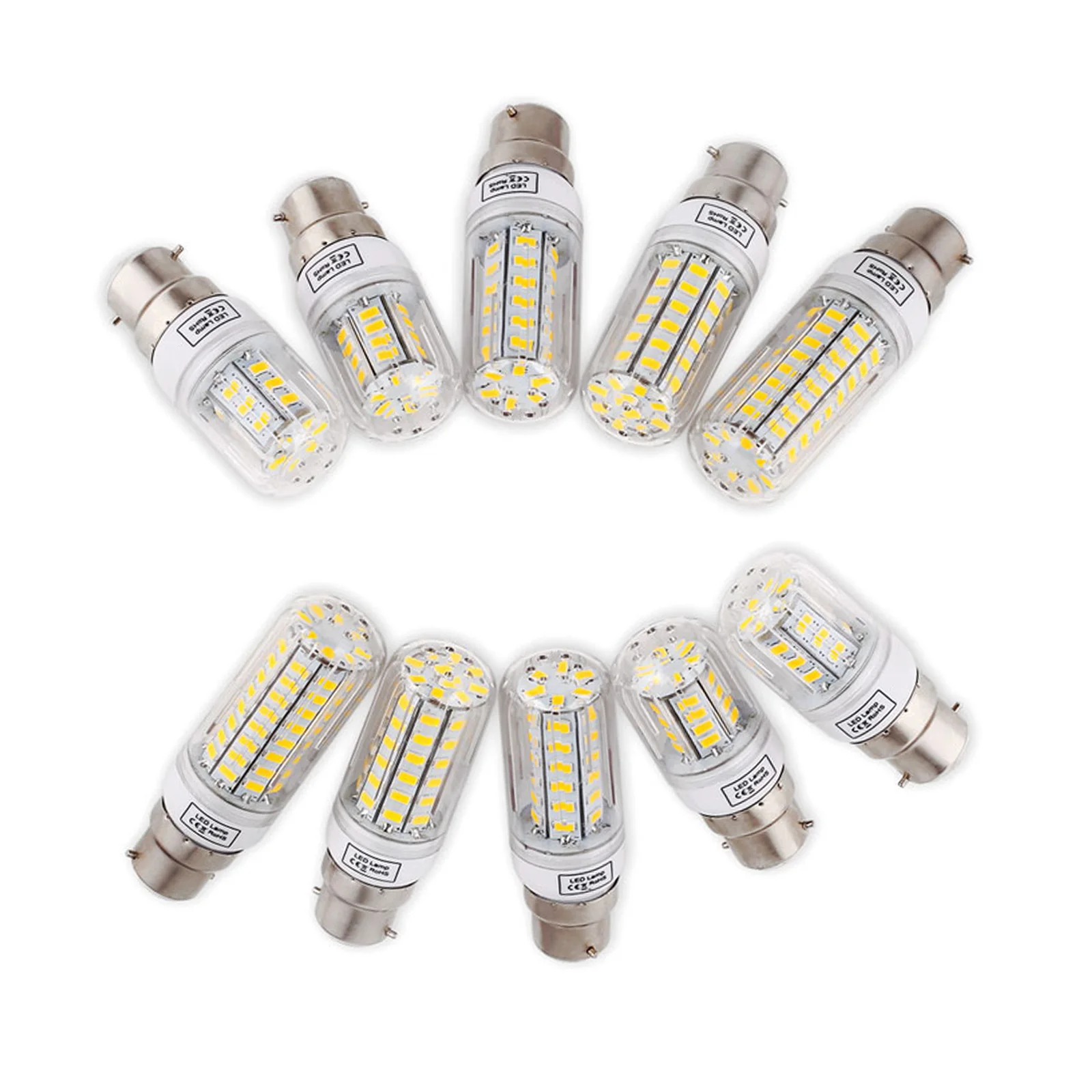 

B22 BC Bayonet LED Bulb Corn Light 5730 SMD 7W 12W 15W 20W 25W 220V Chandelier Candle LED Lighting For Home Decoration Ampoule