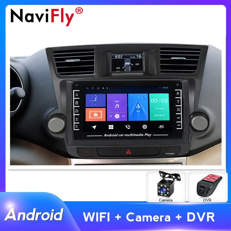 IPS HD1280 * 720 Android BT WIFI для Toyota Highlander 2007 2008 -2013 автомобильный Радио Мультимедиа Видео