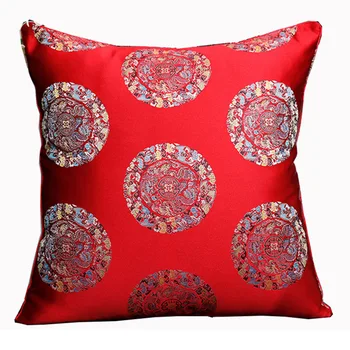 

Colorful Fancy Chinese Silk Cushion Cover Christmas Pillow Case High Quality Home Decorative Pillow Cover Sofa Chair