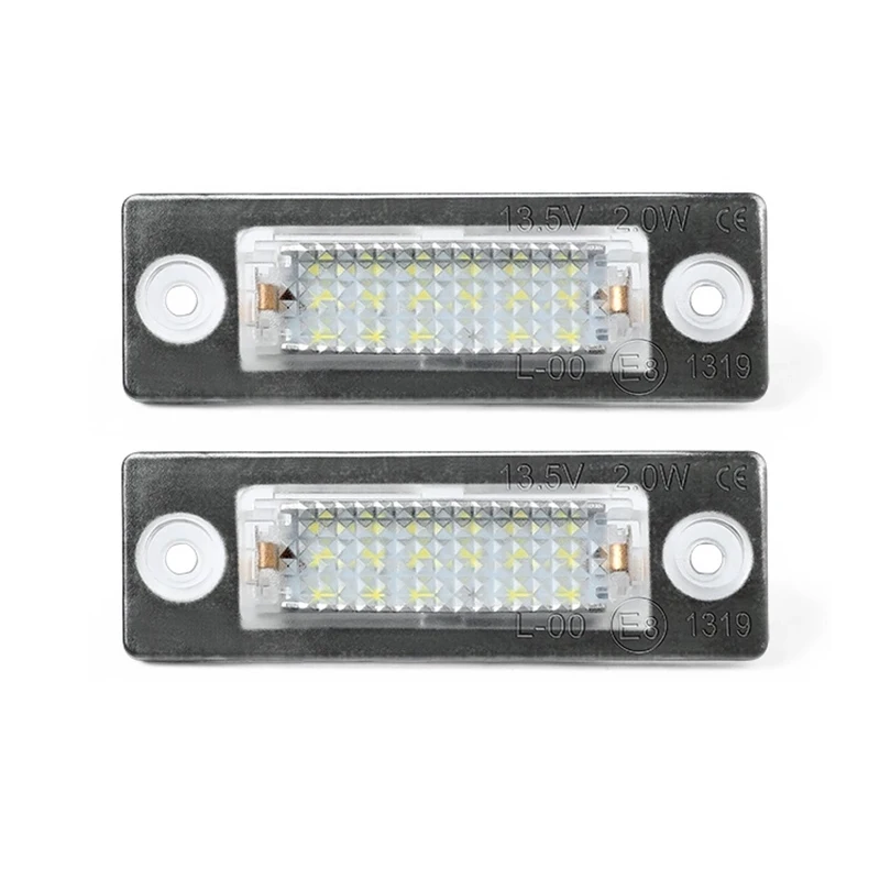 2Pcs No Error LED Number License Plate Lights Lamp Car Accessories For VW Golf J