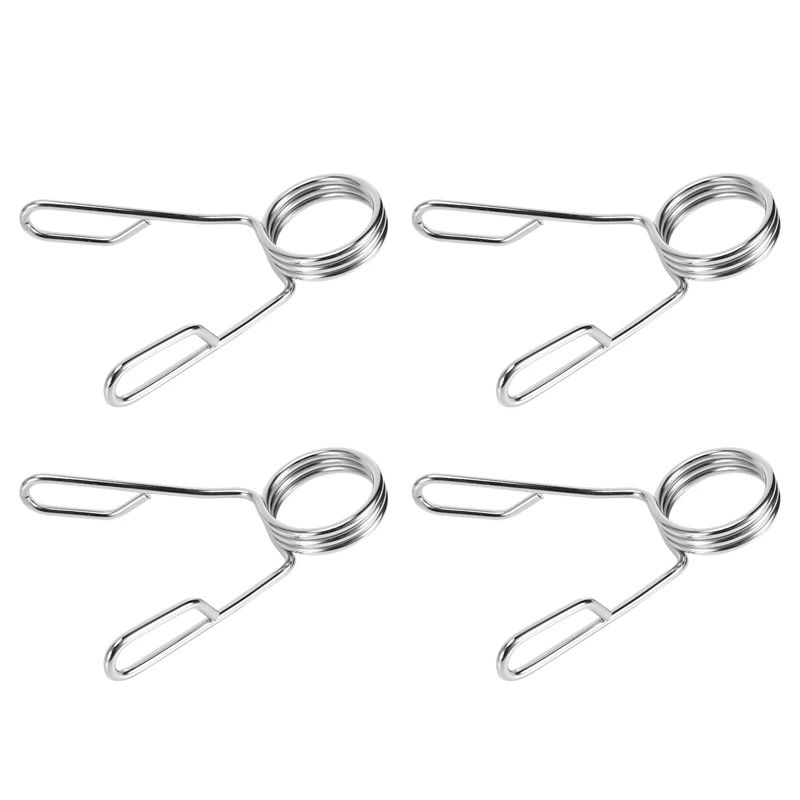 4-Pack Olympic 2 Inch Spring Collar Weight Bars Clips Dumbbell Barbell Clamp Bar | Спорт и развлечения