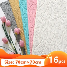 

5mm 3D Wall Sticker Bedroom Decorative Panel Self Adhesive 3D Wallpaper Living Room Kitchen TV Background Home Decoration