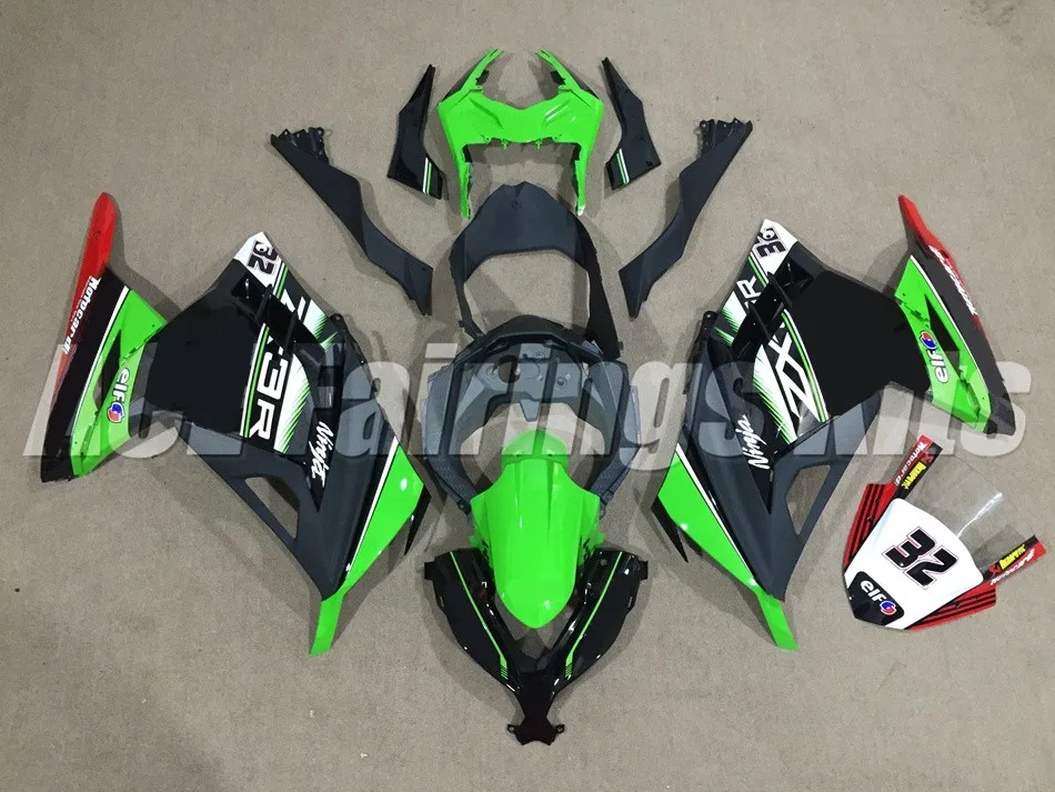 ABS обтекатель комплект подходит для Kawasaki Ninja300 EX300 300R 2013, 13, 14, 15, 16, 17, Обтекатели Прохладный Стиль 32