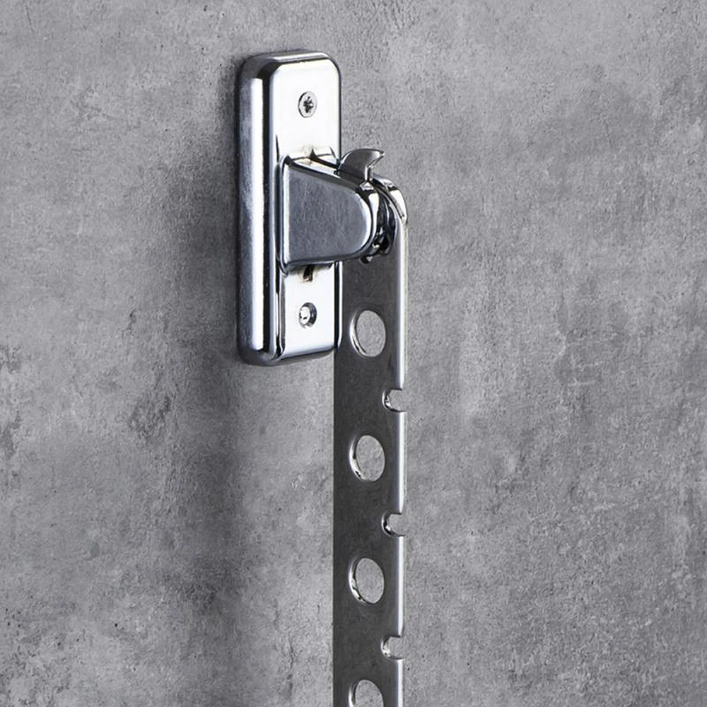 Folding Stainless Steel Wall Mounted Hanger Hook Wardrobe Cloakroom Fold Hanger 5