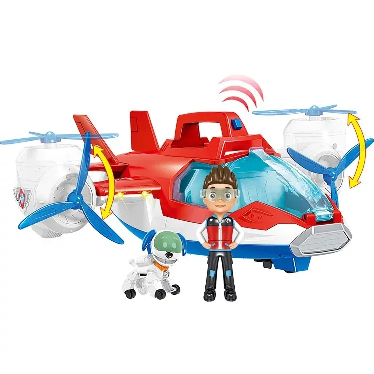 WITH BOX Paw Patrol патруль Aircraf Райдер капитан робот собака игрушка фигурка модель игрушки для детей подарки на день рождения - Цвет: WITH BOX