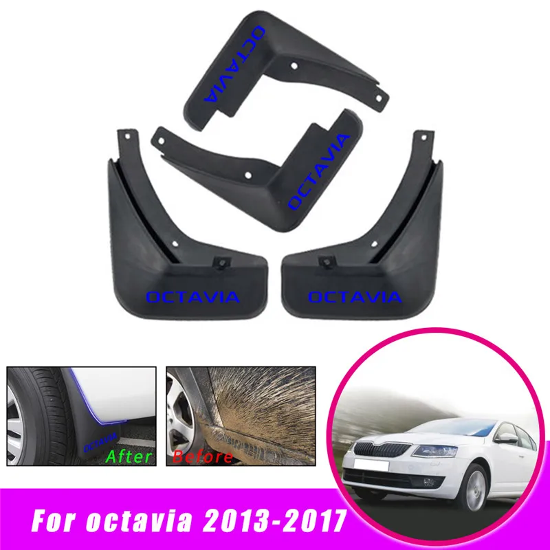 Автомобильные Брызговики для Skoda Octavia 3 A7 седан 2013- Брызговики авто аксессуары 4 шт
