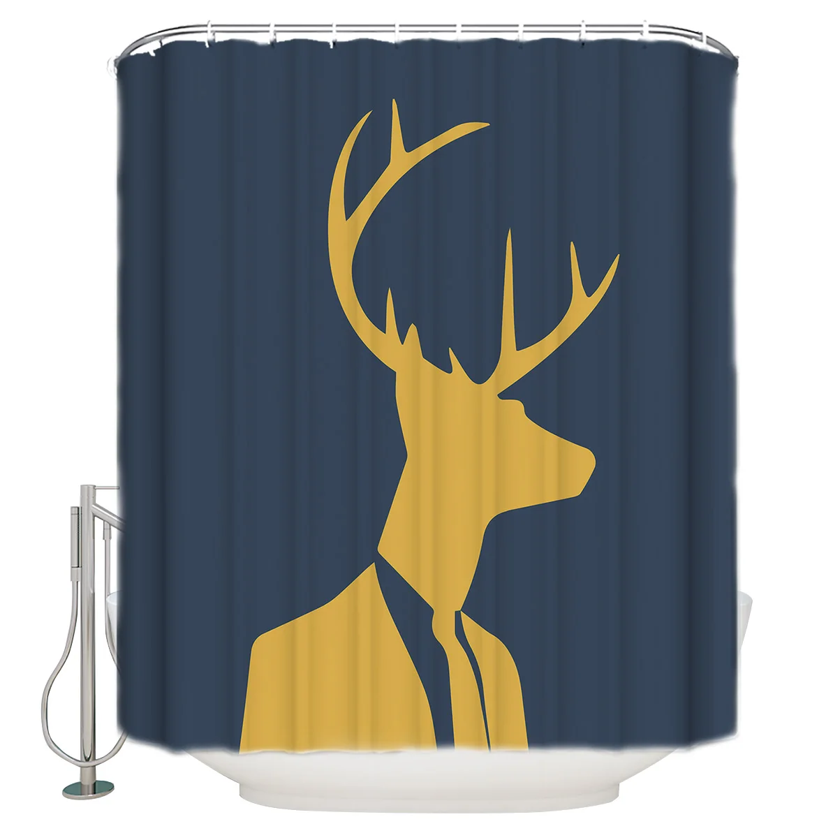 Mr. Cartoon Deer Shower Curtain Liner Curtains |