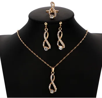 

Necklace 3suit Women Jewelry Simple Fashion Diamond Necklace Necklace Three-piece Bride