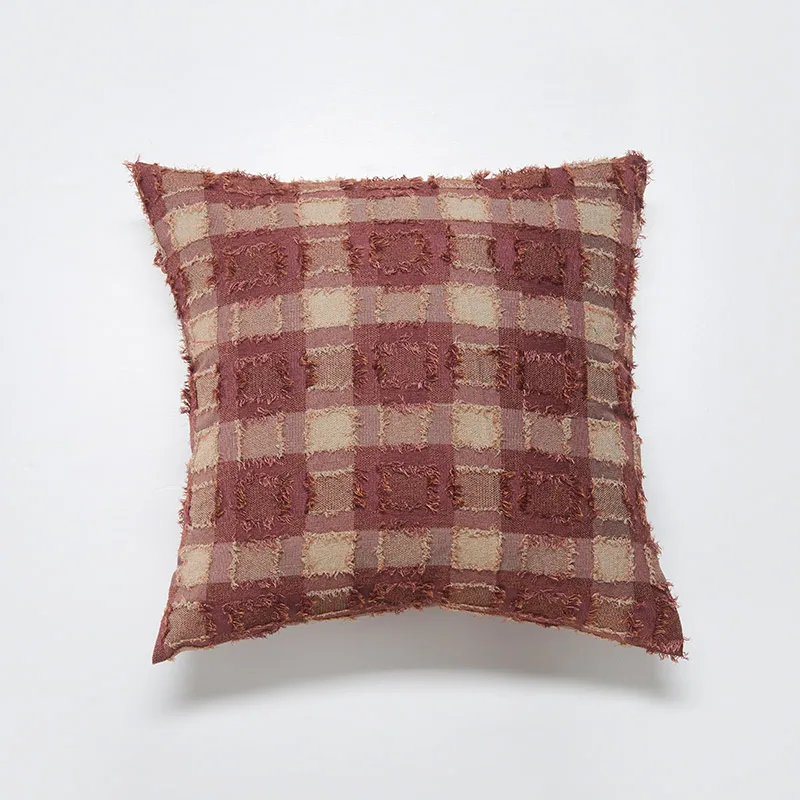 10cushion cover45x45 Удобные новые домашние Чехлы для диванных подушек 45*45 см 30*50 см 45x45 см в клетку без внутреннего квадрата синие бежевые Декоративные Чехлы для подушек X180 - Цвет: 10cushion cover45x45