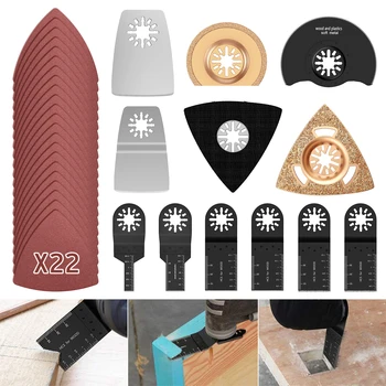 

34PCS Wood Cutting Dics Carbon Steel Vibration Saw Blade Oscillating Accessories Multifunction Electric for Fein Power Tool