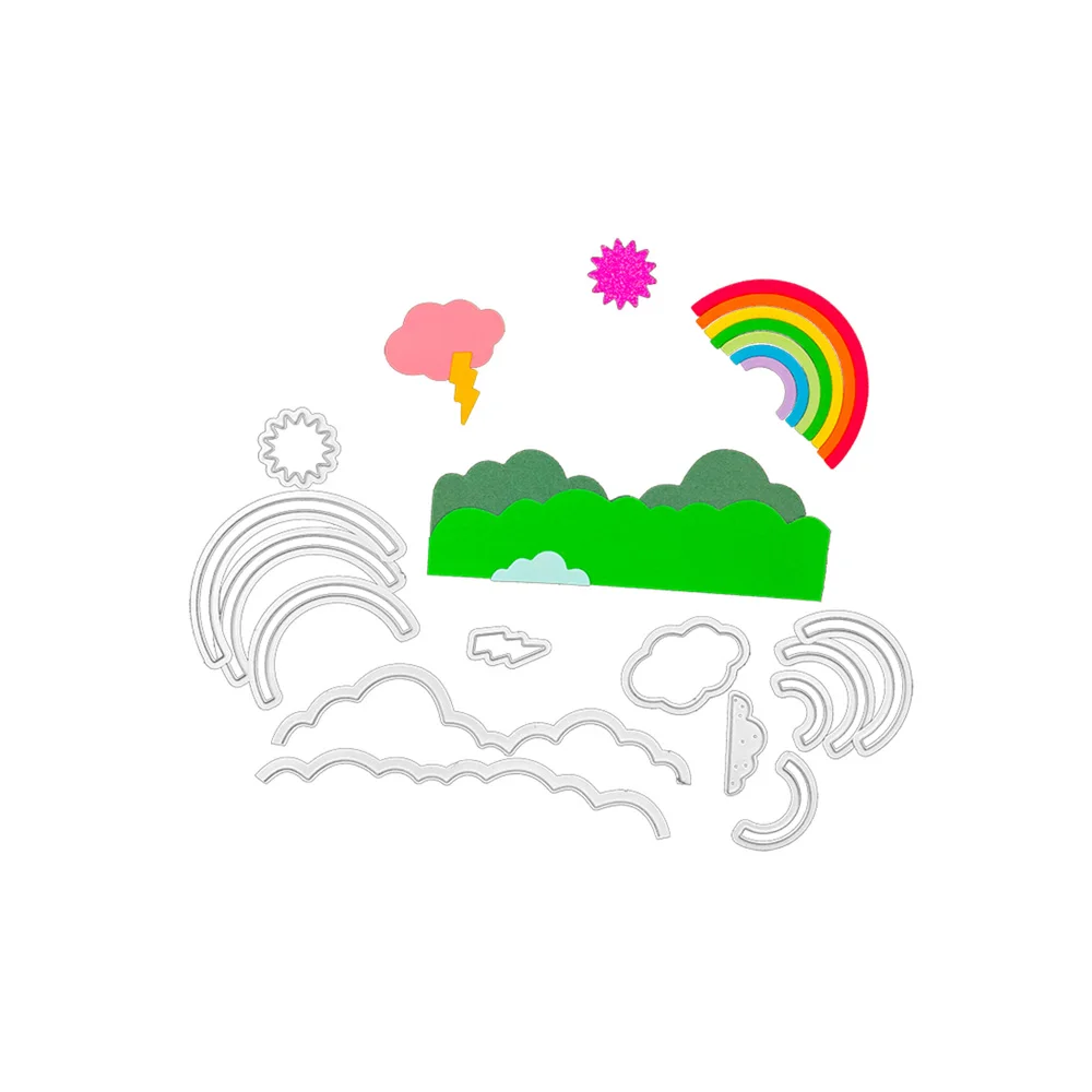 Julyarts Rainbow Cloud Dies 2021 Sellos Per Stencil Diy Dies Scrapbooking Album Paper Card Metal Craft Metal Cutting