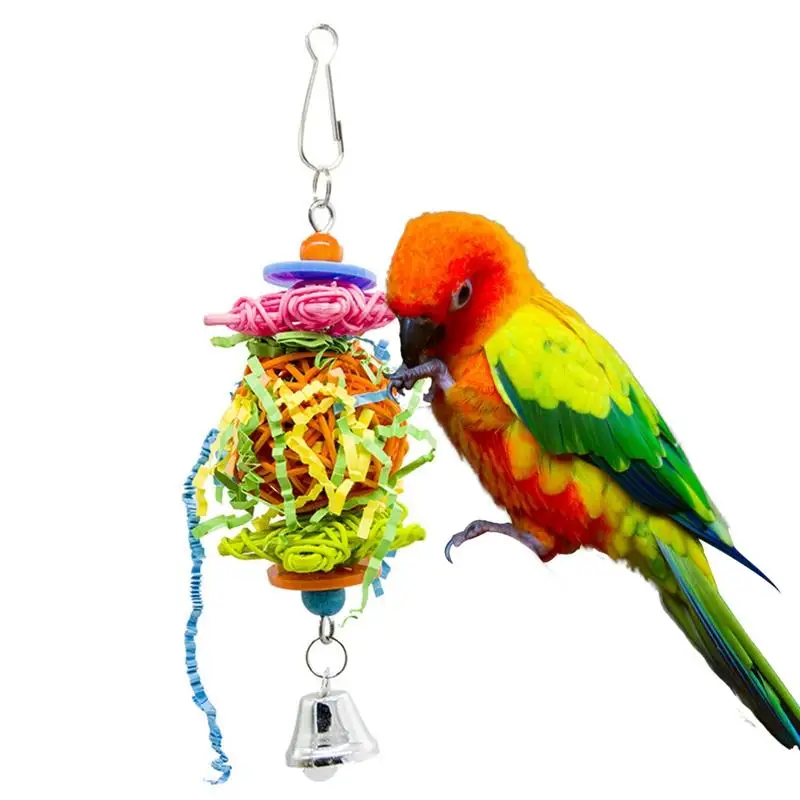 1pc Parrot Toy Funny Bird Cage Foraging Toy Parrot Hanging Toy With
