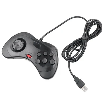 

Gamepad Usb Classic Style Wire Handle For All 16-Bit Md Games From Sega Black Plastic