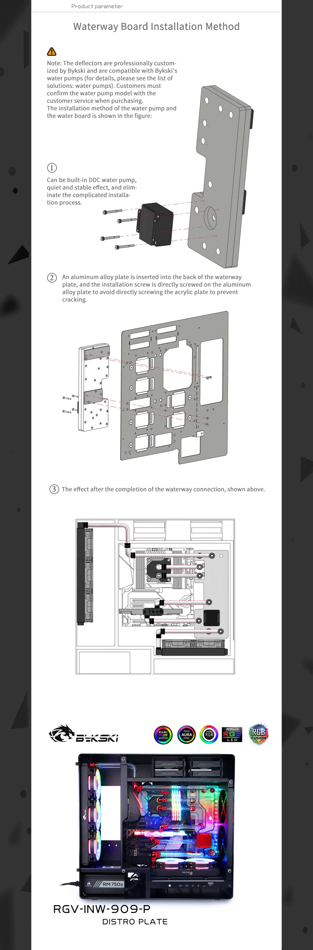 Bykski RGV-INW-909-P Waterway Boards For In Win 909 Case, For Intel CPU Water Block & Single GPU Building  