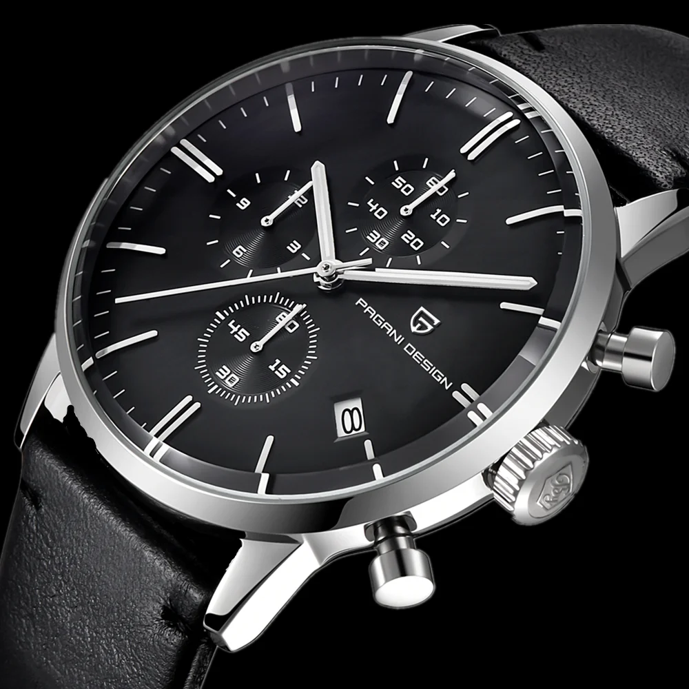 

2020 PAGANI DESIGN Men Watches High-End Luxury Waterproof 30M Real Japanese Leather VK67 Movement Quartz Watch Relogio Masculino