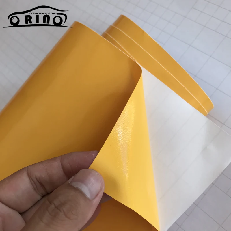 Yellow Glossy Vinyl Film Sticker-2