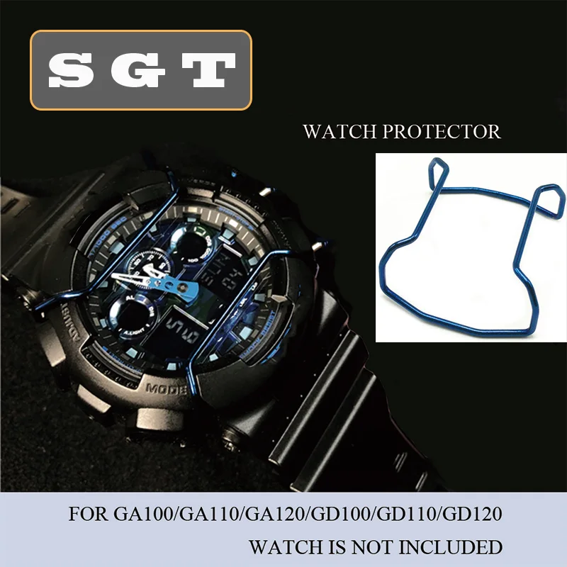 Синий бампер для часов Casio G SHOCK GA100/GA110/GA120/GD100/GD110/GD120 аксессуары из нержавеющей