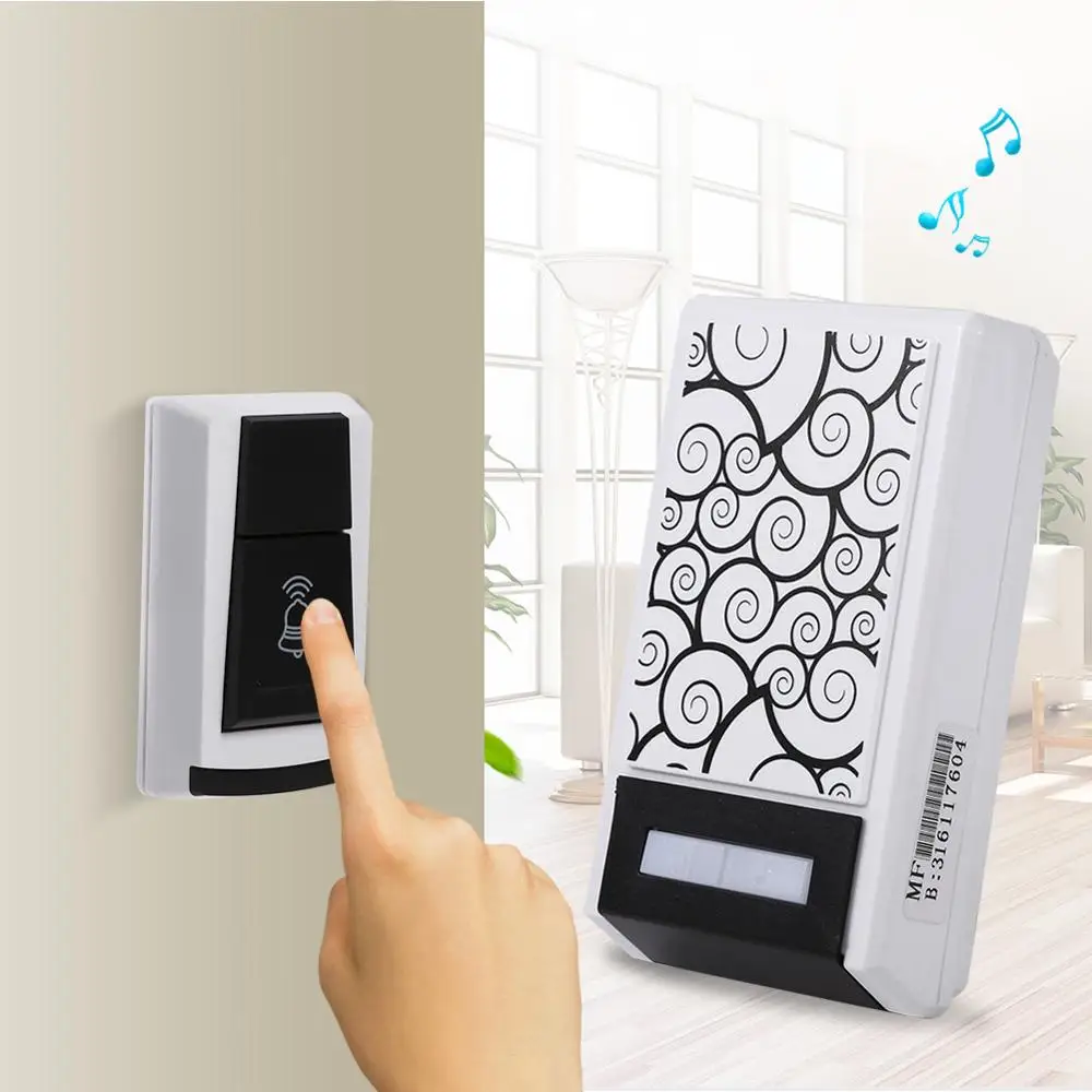 

Wireless Chime Door Bell Gate Alarm Doorbell timbres para casa Waterproof WIFI Home Security DoorBells W/1 Receiver/2 Receivers