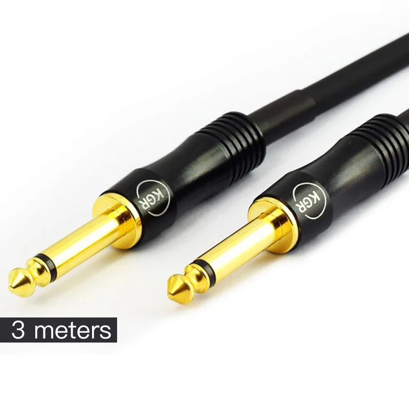 Аудио кабель аксессуары для гитары KGR гитарный кабель электрогитара провод клавиатура барабан аудио кабель шумоподавление щит - Цвет: 3 meters