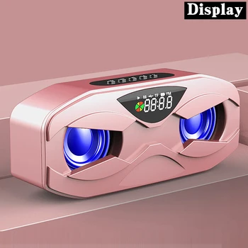 

M5 Bluetooth Speaker LED Flash Wireless Loudspeaker FM Radio Alarm Clock TF Card Support Select Songs By Number Cool Owl Design