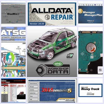 

2020 Alldata ElsaWin Autodata Software All data 10.53+mitchell on demand 2015+ElsaWin+Vivid workshop+atsg 24 in 1tb hdd usb3.0