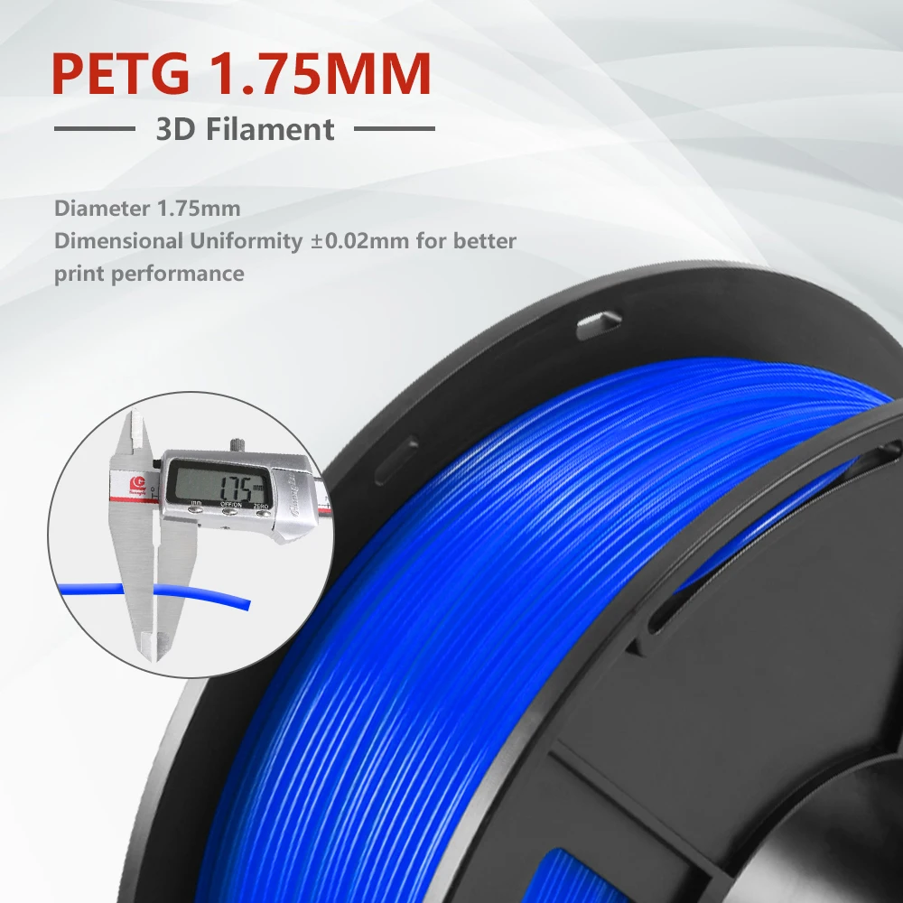 PETG синий нити допуск +/ 0 02 мм 1 кг 2.2lbs 3D принтеры s катушки 75 Новый поддерживаем