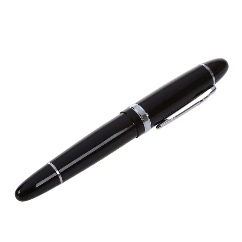 Jinhao 159 черная и серебряная M перьевая ручка Толстая Для подарки США
