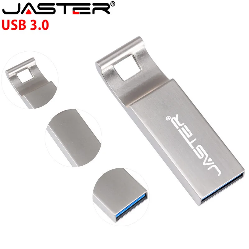JASTER USB 3,0 Металл 64 ГБ 32 ГБ USB флеш-накопитель 16 ГБ 4 ГБ флеш-накопитель USB флешка Металл реальная емкость(более 10 шт. бесплатный логотип