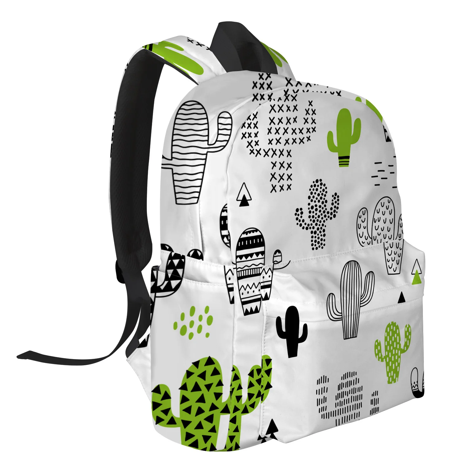 WHEREISART милый граффити зеленый рюкзак с кактусовым декором для школьника средней