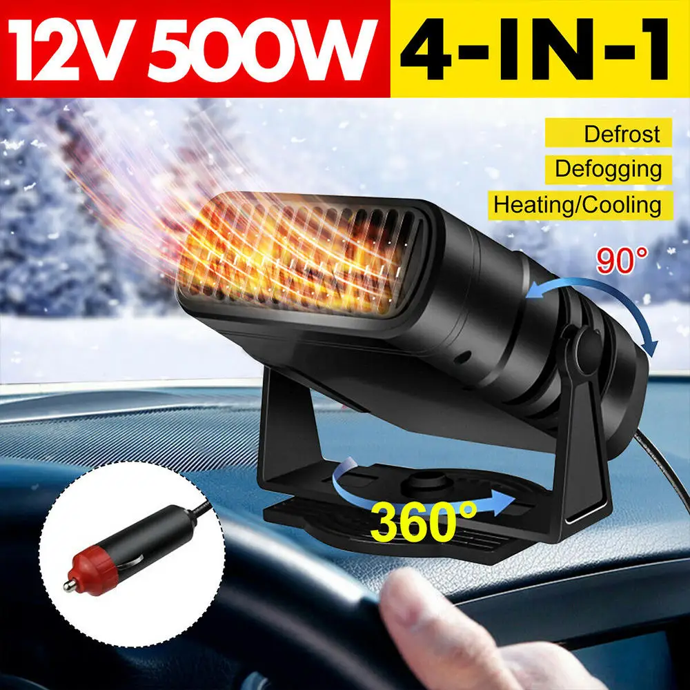 12/24V Portable Auto Car Heater Defroster Demister Electric Windshield 360 Degree Rotation ABS Heating Cooling Fan | Автомобили и