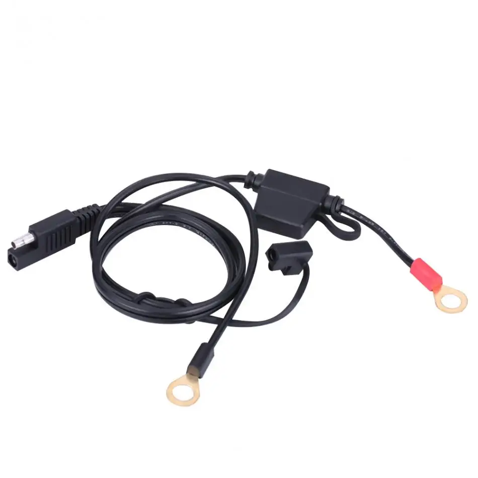 Универсальный мотоциклетный SAE-Dual USB Водонепроницаемый GPS для телефона зарядное устройство комплект Кабельный адаптер Встроенный предохранитель мотоциклетный комплект зарядного устройства