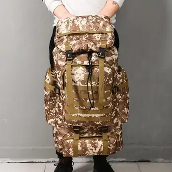 

80L Waterproof Climbing Bag Traveling Durable Hiking Camping Mountaineering Backpack High Capacity camouflage backpack for male