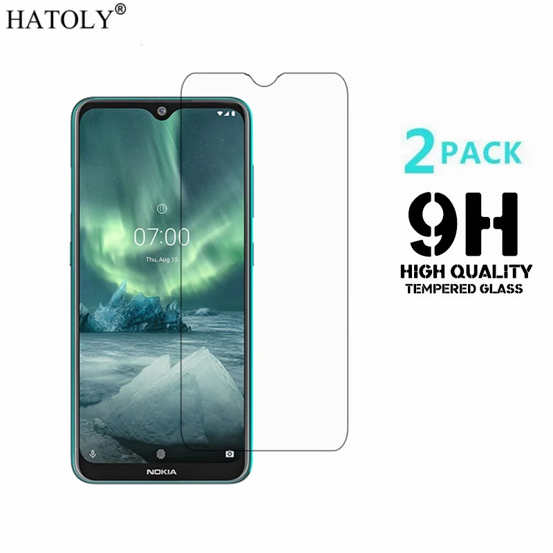 2 шт., закаленное стекло для Nokia 7,2, ультратонкая Защитная пленка для экрана Nokia 7,2 HD, закаленное защитное стекло для Nokia 7,2, стекло HATOLY